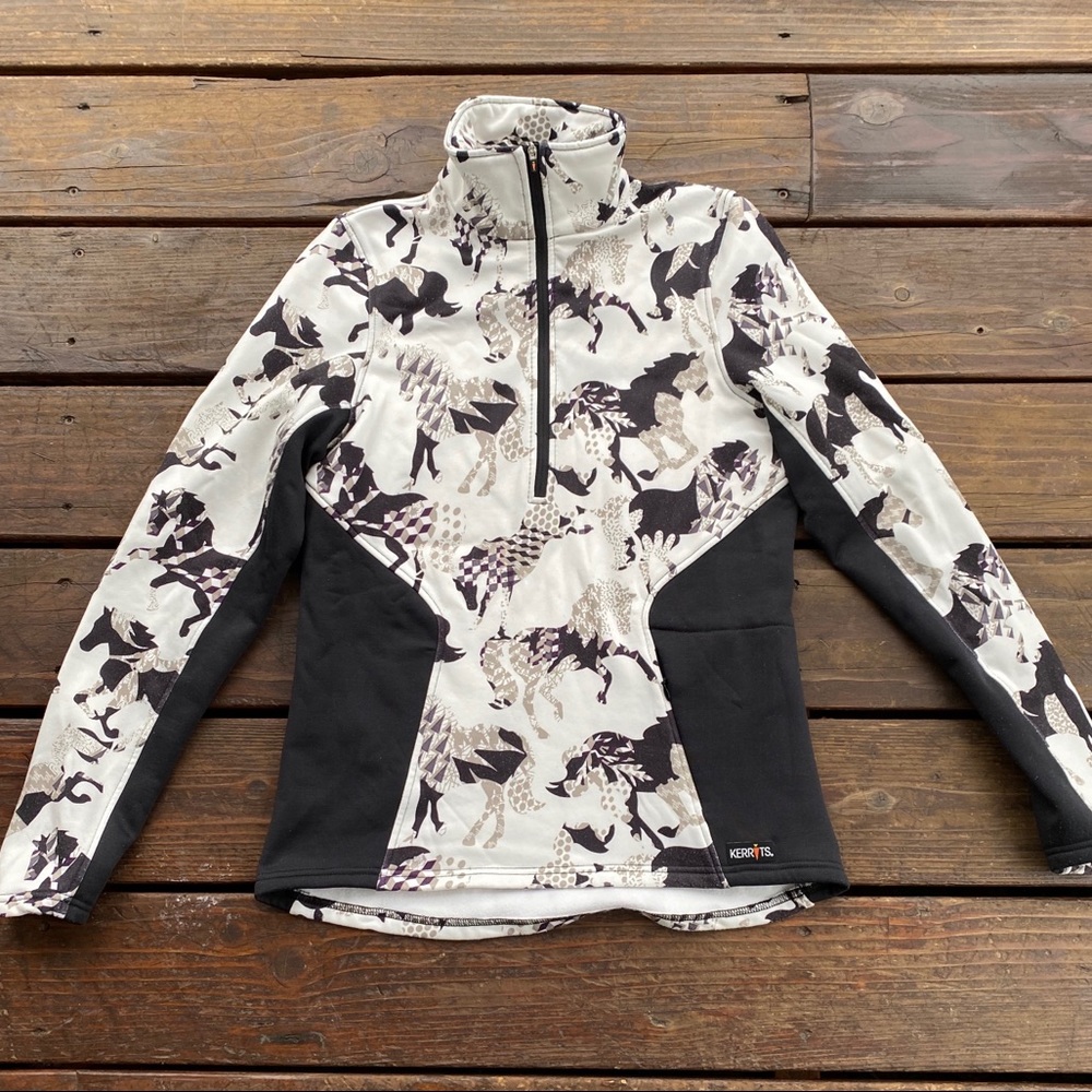Kerrits Black and White Patterned Sweatshirt
